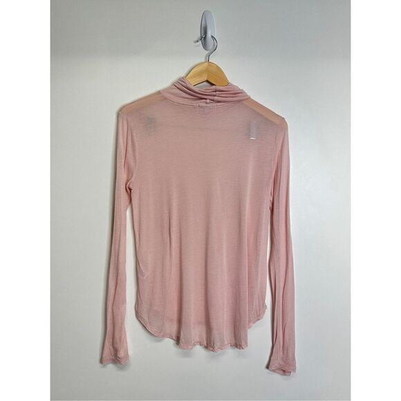 Calypso Pink Turtleneck Long Sleeve Cashmere Blend Shirt Size Small - Picture 3 of 6